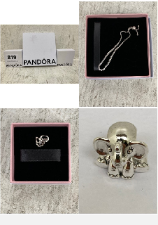 3 X PANDORA JEWELLERY IN VARIOUS SIZES TO INCLUDE ELEPHANT BRACELET CHARM: LOCATION - C15