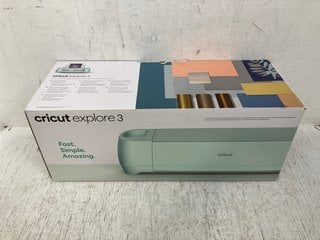 CRICUT EXPLORE 3 SMART CUTTING MACHINE - RRP £250: LOCATION - C15