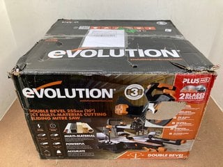 EVOLUTION R255 DOUBLE BEVEL SLIDING MITRE SAW - RRP £229.99: LOCATION - C7