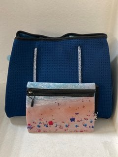 CHUCHKA BONDI TOTE BAG WITH NO POCKETS IN BLUE BONDI: LOCATION - BR4