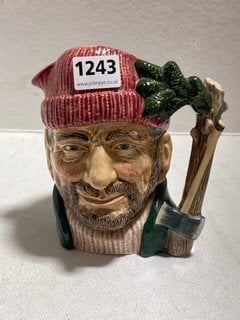 A ROYAL DOULTON CHARACTER JUG, THE LUMBERJACK: LOCATION - BR9