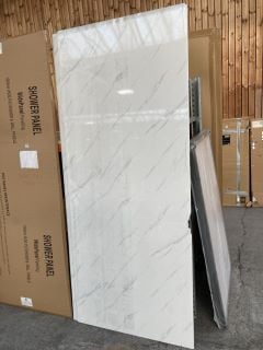 (COLLECTION ONLY) 2400 X 1000MM PVC WALL/SHOWER PANEL IN PERGAMON MARBLE: LOCATION - B6 ISLAND