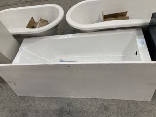 1700 X 700MM NTH SINGLE ENDED BATH WITH A GREY GLOSS MDF BATH SIDE PANEL: LOCATION - C2