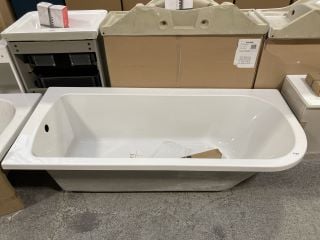 1700 X 750MM NTH SINGLE ENDED LH J-SHAPED BATH - RRP £349: LOCATION - C4