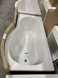 1500 X 850MM NTH RH P-SHAPED SHOWER BATH WITH SIDE PANEL - RRP £329: LOCATION - C4