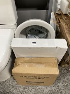 (COLLECTION ONLY) WALL HUNG BTW PAN WITH SOFT CLOSE SEAT & CONCEALED CISTERN FITTING KIT - RRP £309: LOCATION - C5