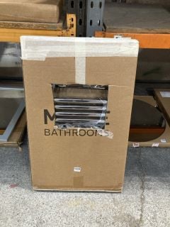 CHROME STRAIGHT TUBE HEATED TOWEL RADIATOR 800 X 500MM - RRP £239: LOCATION - RACKING 3