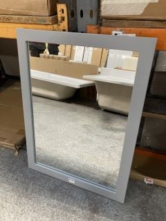 (COLLECTION ONLY) 800 X 600MM PEARL GREY FRAMED MIRROR - RRP £105: LOCATION - RACKING 3