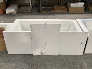 1800 X 800MM NTH DOUBLE ENDED BATH WITH A GLOSS GREY MDF BATH SIDE & END PANEL - RRP £509: LOCATION - C6