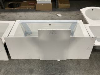 1800 X 800MM NTH DOUBLE ENDED BATH WITH A GLOSS GREY MDF BATH SIDE & END PANEL - RRP £509: LOCATION - C7