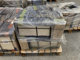 PALLET OF ALELUIA CERAMICS 600 X 300MM TILES IN PIAZAN GROOVE OYSTER, APPROX 39M2 IN TOTAL WEIGHT OF PALLET 594KG - RRP £1892: LOCATION - D2 (KERBSIDE PALLET DELIVERY)