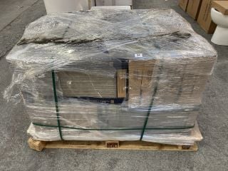 PALLET OF ALELUIA CERAMICS 600 X 300MM TILES IN PIAZAN GROOVE ASH, APPROX 47M2 IN TOTAL WEIGHT OF PALLET 704KG - RRP £2243: LOCATION - D2 (KERBSIDE PALLET DELIVERY)