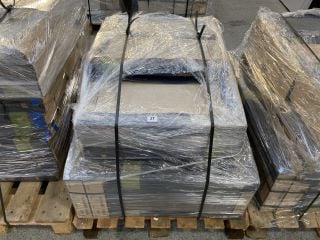 PALLET OF ALELUIA TO INCLUDE 600 X 300MM TILES IN ALPE ANTHRACITE, PIAZEN GROOVE IVORY, APPROX 38M2 IN TOTAL TOTAL WEIGHT OF PALLET 572KG - RRP £1823: LOCATION - C4 (KERBSIDE PALLET DELIVERY)