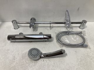 THERMOSTATIC BAR SHOWER VALVE IN CHROME WITH SHOWER SLIDE RAIL KIT, SHOWER HANDSET & HOSE - RRP £505: LOCATION - R1