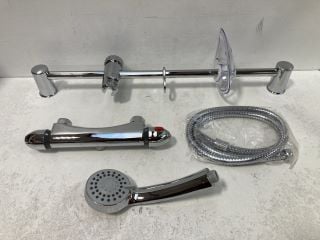 THERMOSTATIC BAR SHOWER VALVE IN CHROME WITH SHOWER SLIDE RAIL KIT, SHOWER HANDSET & HOSE - RRP £435: LOCATION - R1