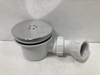 90MM FAST FLOW SHOWER WASTE IN CHROME WITH OUTLET ELBOW - RRP £90: LOCATION - RACKING 2