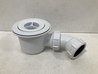 90MM FAST FLOW SHOWER WASTE IN WHITE WITH OUTLET ELBOW: LOCATION - RACKING 2