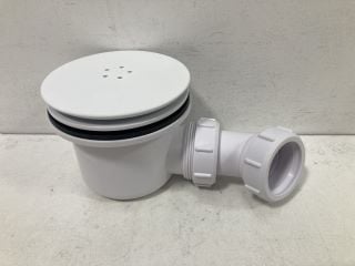 90MM FAST FLOW SHOWER WASTE IN WHITE WITH OUTLET ELBOW - RRP £90: LOCATION - RACKING 2