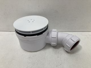 90MM FAST FLOW SHOWER WASTE IN WHITE WITH OUTLET ELBOW - RRP £90: LOCATION - RACKING 2