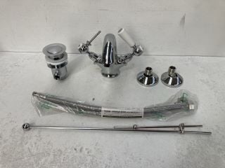 TRADITIONAL LEVER ACTION MONO BASIN MIXER TAP IN CHROME WITH POP UP WASTE: LOCATION - RACKING 2