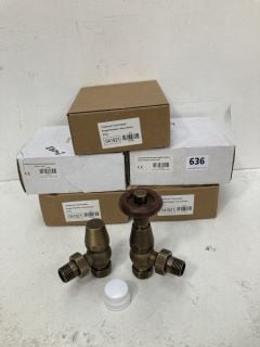 QTY OF ASSORTED TRV VALVES WITH LOCK SHIELDS - RRP £450: LOCATION - RACKING 2