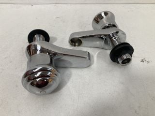 PAIR OF ALL CHROME BASIN PILLAR TAPS: LOCATION - RACKING 2