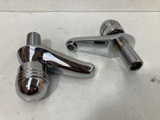 PAIR OF ALL CHROME BATH/BASIN PILLAR TAPS: LOCATION - RACKING 2