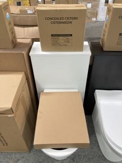 (COLLECTION ONLY) 500 X 230MM TOILET UNIT IN WHITE WITH BTW PAN & SEAT WITH CONCEALED CISTERN FITTING KIT - RRP £780: LOCATION - D3