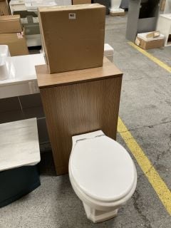 (COLLECTION ONLY) 500 X 300MM TOILET UNIT IN ZABRANO WITH BTW PAN & SEAT WITH CONCEALED CISTERN FITTING KIT - RRP £780: LOCATION - D5