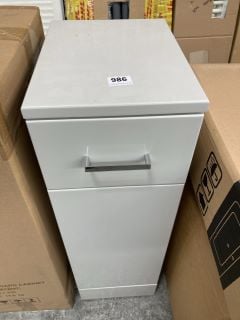 FLOOR STANDING 1 DOOR 1 DRAWER BATHROOM CABINET IN GREY MIST 250 X 300 X 766MM - RRP £225: LOCATION - D3