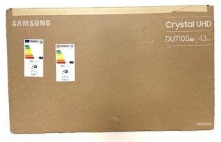 SAMSUNG CRYSTAL UHD DU7100 CLASS 43" TV: MODEL NO UE43DU7100K. (SEALED UNIT). [JPTM127453]