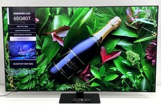 SAMSUNG QLED 65" TV: MODEL NO QE65Q80TAT (WITH STAND, REMOTE X 2 & POWER CABLE) [JPTM127753]