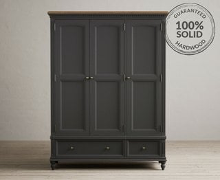 FRANCIS/PHILIPPE CHARCOAL TRIPLE WARDROBE - RRP £1149: LOCATION - B2