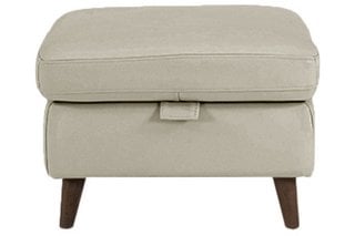 FABB FURNITURE EX-DISPLAY SIENNA DISPLAY STORAGE FOOTSTOOL 60/05 BONE CHINA - RRP £598 (UNUSED RETAIL STOCK): LOCATION - A6