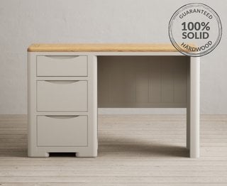 ALBA/CANBERRA/HARPER SOFT WHITE AND OAK TOP PAINTED DRESSING TABLE - RRP £519: LOCATION - B3