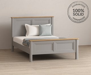 FELTON/YAXLEY/BRIDSTOW LIGHT GREY DOUBLE BED - RRP £549: LOCATION - B4