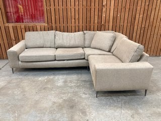 ANDORA LARGE 3 SEATER RIGHT HAND FACING CORNER SOFA IN ANDORRA PATH MINK FABRIC - RRP £: LOCATION - C2