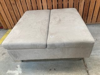 ILLINOIS DESIGNER LARGE FOOTSTOOL IN TORONTO GREY FABRIC: LOCATION - C2