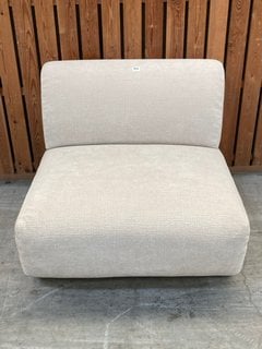 CONTEMPORARY MODERN STYLE ARMLESS MODULAR SINGLE SEAT IN NATURAL FABRIC: LOCATION - C3