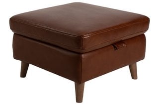 FABB FURNITURE EX-DISPLAY FRANCIS DISPLAY STORAGE FOOTSTOOL (AH4MG) 60/07 MONTANA BUTTERSCOTCH - RRP £598 (UNUSED RETAIL STOCK): LOCATION - A8