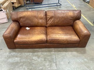 HOXLEY 4 SEATER LEATHER SOFA IN VIRGINIA WHISKEY: LOCATION - B5