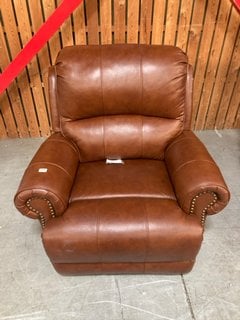 HERITAGE RECLINER ARMCHAIR IN BUTTERSCOTCH SHEEN LEATHER: LOCATION - B6