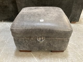 GALLERIA STORAGE FOOTSTOOL IN UTAH GREY - £199: LOCATION - B6