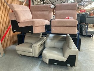 QTY OF ASSORTED MODULAR SOFA PIECES TO INCLUDE EZRA POWER RECLINER SOFA WITH BATTERY MODULAR SOFA PIECE IN LEAD GREY: LOCATION - B6