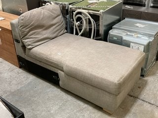 JOHN LEWIS & PARTNERS CHAISE IN GREY TWEED FABRIC: LOCATION - D6