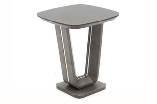 FABB FURNITURE EX-DISPLAY STOCKHOLM DISPLAY BAR TABLE GRAPHITE GREY/STAINLESS STEEL GREY - RRP £2198 (UNUSED RETAIL STOCK): LOCATION - A5