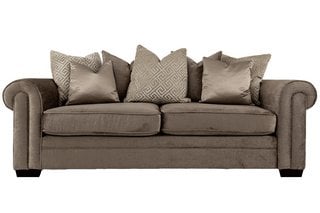 FABB FURNITURE EX-DISPLAY CHELSEA DISPLAY 3 SEATER SCATTER BACK SOFA MINK COLLECTION - RRP £2796 (UNUSED RETAIL STOCK): LOCATION - A8