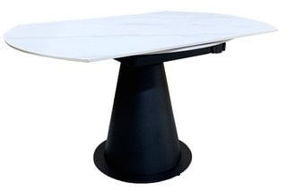 FABB FURNITURE EX-DISPLAY CASPER DISPLAY ROUND MOTION 0.9M - 1.35M DINING TABLE - RRP £2798 (UNUSED RETAIL STOCK): LOCATION - A5