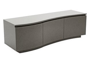 FABB FURNITURE EX-DISPLAY STOCKHOLM DISPLAY TV UNIT WITH LED LIGHT GREY MATT - RRP £2198 (UNUSED RETAIL STOCK): LOCATION - A5