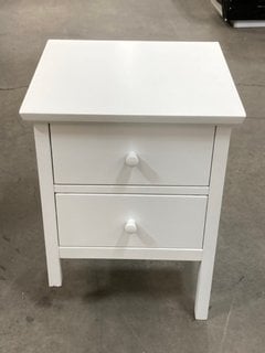 JOHN LEWIS & PARTNERS WILTON 2 DRAWER BEDSIDE TABLE IN WHITE: LOCATION - B7